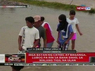 QRT: Mga bayan ng Cateel at Baganga, Davao, lubog pa rin sa baha