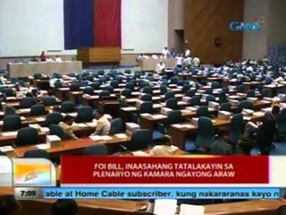 UB: FOI bill, inaasahang tatalakayin sa plenaryo ng Kamara ngayong araw