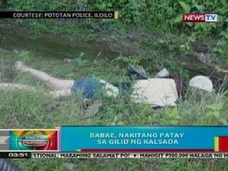 BP: Babae, nakitang patay sa gilid ng kalsada sa Batangas