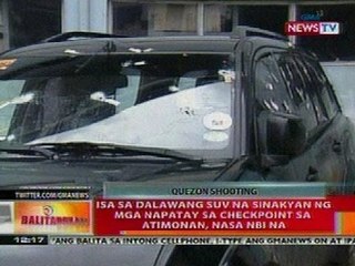 BT: Isa sa 2 SUV na sinakyan ng mga napatay sa checkpoint sa Quezon, nasa NBI na