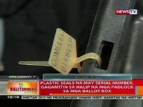 BT: Plastic seals na may serial number, gagamitin sa halip na mga padlock sa mga ballot box