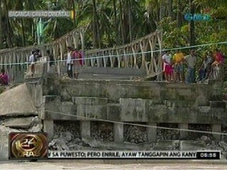 24 Oras: Pagpasok at paglabas sa bayan ng Caraga, pahirapan dahil sa mga nasirang tulay