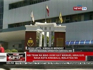 QRT: NBI team na mag-uuwi kay Manuel Amalilio nasa Kota Kinabalu, Malaysia na
