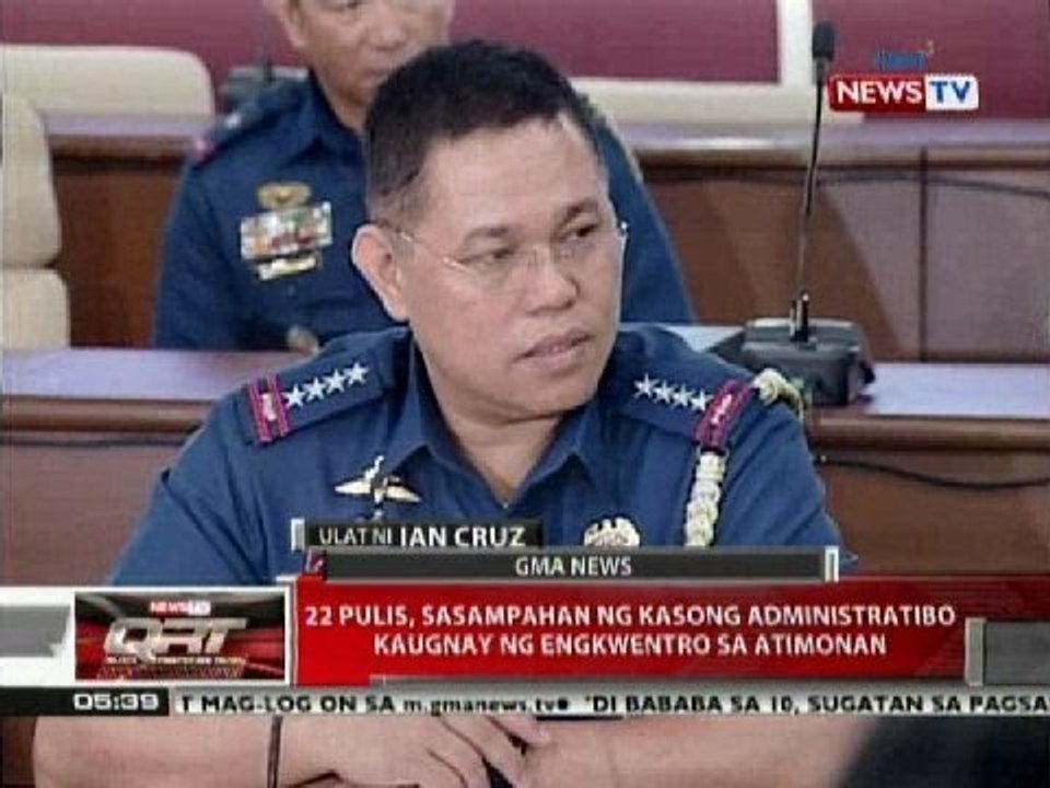 QRT: 22 pulis, sasampahan ng kasong administratibo kaugnay ng engkwentro sa Atimonan