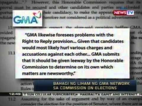 BT: GMA Network, sumulat sa COMELEC para hilinging baguhin ang ilang alintuntunin sa pangangampanya