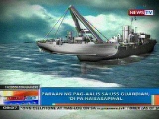 NTG: Paraan ng pag-aalis sa USS Guardian, 'di pa naisasapinal
