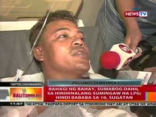 BT: Bahagi ng bahay, sumabog dahil sa hinihinalang sumingaw na LPG