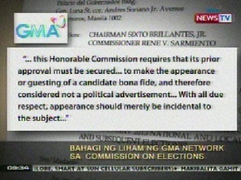NTG: GMA, sumulat sa Comelec para hilinging baguhin ang ilang alituntunin sa pangangampanya