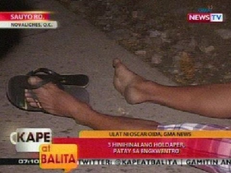 KB: 3 hinihinalang holdaper, patay sa engkwentro sa QC