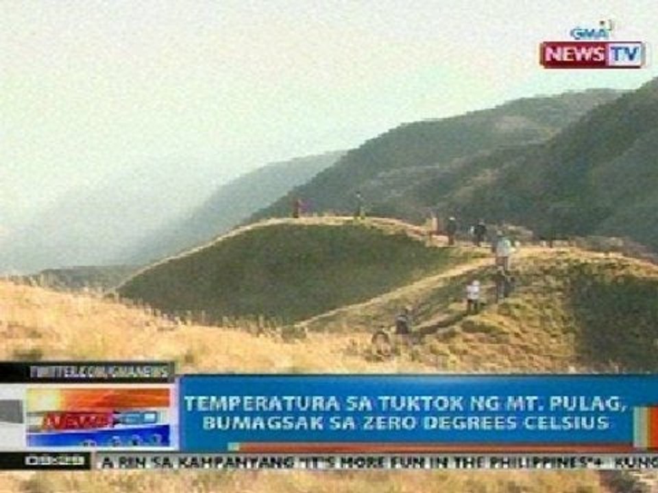 NTG: Temperatura sa tuktok ng Mt. Pulag, bumagsak sa Zero degrees Celsius