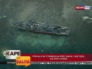 KB: Pinsala sa Tubbataha reef, nasa 1,000 sqm. na ang lawak