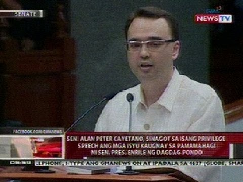 QRT: Sen. Alan Cayetano, nagbigay ng privilege speech kaugnay sa isyu ng dagdag-pondo