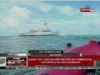 QRT: USS Guardian na nakasadsad sa Tubbataha Reef, di nagbabago ang posisyon