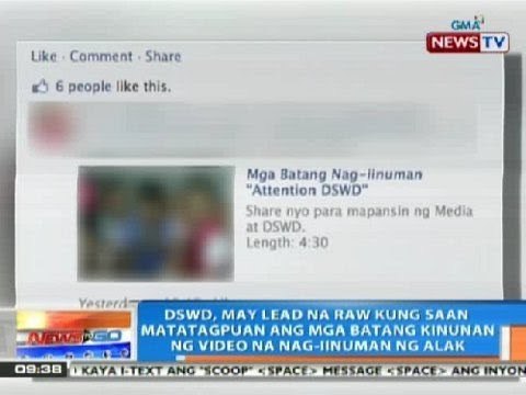 NTG: DSWD, may lead na raw kung saan matatagpuan ang mga batang kinunan ng video na nag-iinuman