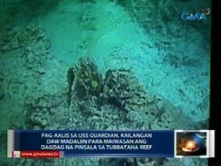 Saksi: Krudo sa USS Guardian, sinimulan nang higupin para sa nakatakdang salvage operation