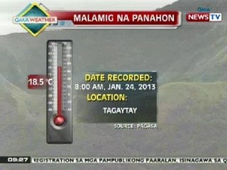 NTG: Luzon, patuloy na makakaranas ng malamig na panahon