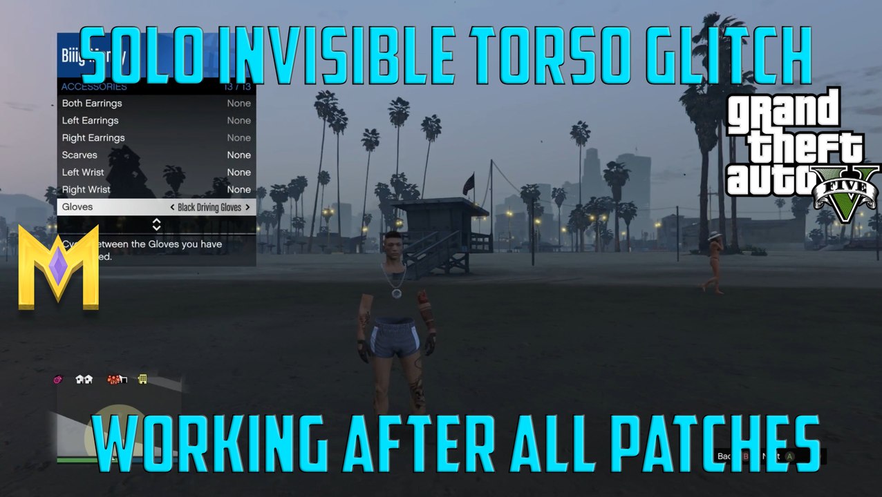 GTA 5 Online Glitches - SOLO Invisible Torso Glitch - "GTA 5 Modded Outfit Glitch"