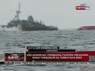 QRT: USS Guardian, posibleng pagpira-pirasuhin bago tanggalin sa Tubbataha Reef