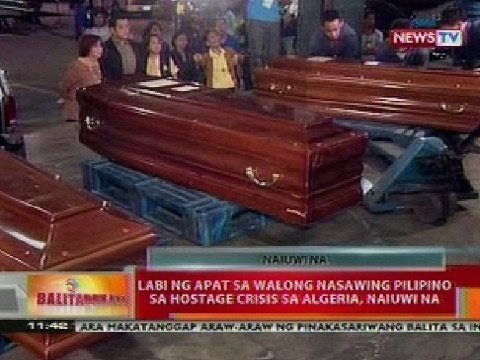 BT: Labi ng 4 sa 8 nasawing pilipino sa hostage crisis sa Algeria, naiuwi na