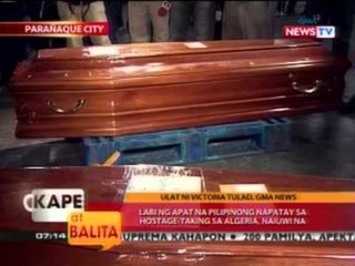 KB: Labi ng apat na Pilipinong napatay sa hostage-taking sa Algeria, naiuwi na