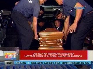 Descargar video: UB: Labi ng 4 na Pilipinong nasawi sa hostage crisis sa Algeria, naiuwi sa bansa