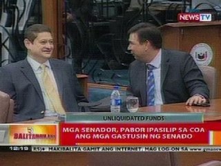 BT: Mga senador, pabor ipasilip sa COA ang mga gastusin ng senado