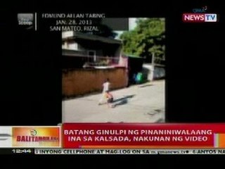 BT: Batang ginulpi sa kalsada sa San Mateo, Rizal, nakunan ng video