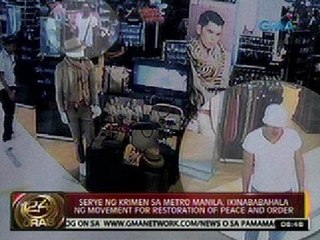 24Oras: Serye ng krimen sa Metro Manila, ikinababahala ng Movement for Restoration of Peace & Order