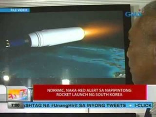 UB: NDRRMC, naka-red alert sa napipintong rocket launch ng South Korea