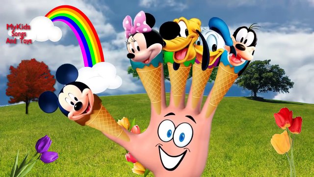 Mickey Mouse Ice Cream Finger Family Song Goofy & Donald Duck Kids Video Children Nursery Rhyme