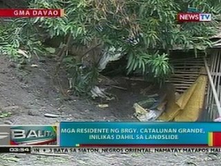 BP: Mga residente ng Catalunan Grande, Davao City inilikas dahil sa landslide