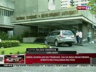 QRT: NEDA: Kawalan ng trabaho, isa sa mga negatibong epekto ng paglakas ng piso