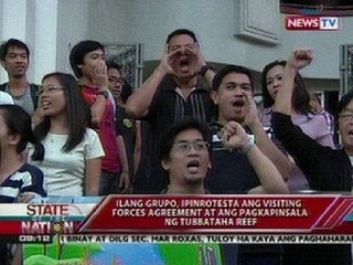 SONA: Ilang grupo, ipinrotesta ang Visiting Forces Agreement at ang pagkapinsala ng Tubbataha Reef