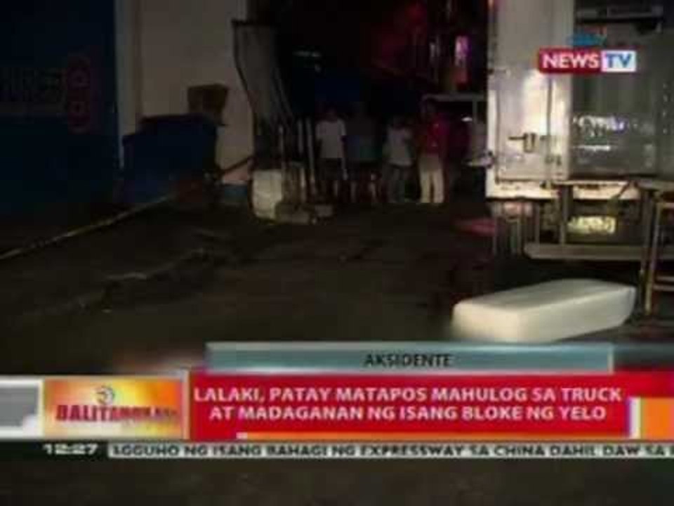 BT: Lalaki, patay matapos mahulog sa truck at madaganan ng isang bloke ng yelo sa QC