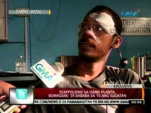 24 Oras: Scaffolding sa isang planta sa Pililla, Rizal, bumagsak; 'di bababa sa 10 ang sugatan