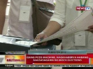 BT: Isang PCOS machine, nagkaaberya habang nagsasagawa ng mock elections