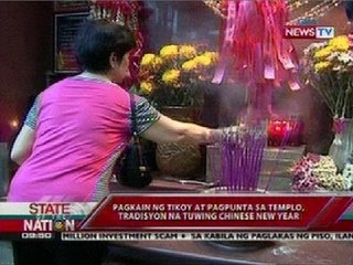 SONA: Pagkain ng tikoy at pagpunta sa templo, tradisyon na tuwing Chinese New Year