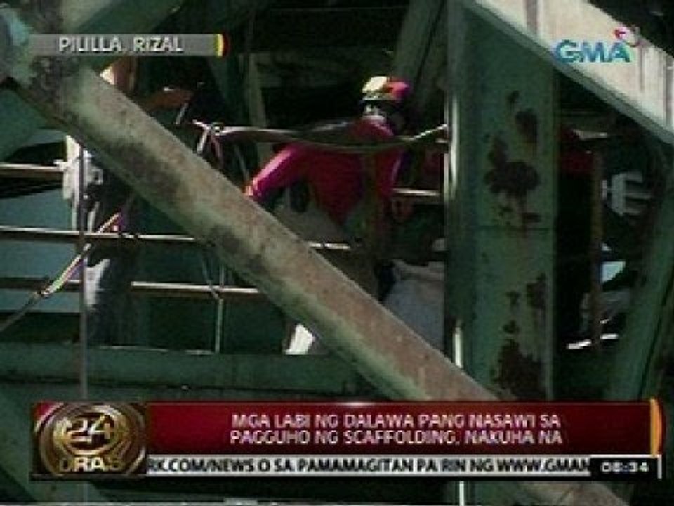 24 Oras: Mga labi ng 2 pang nasawi sa pagguho ng scaffolding sa Pililla, Rizal, nakuha na