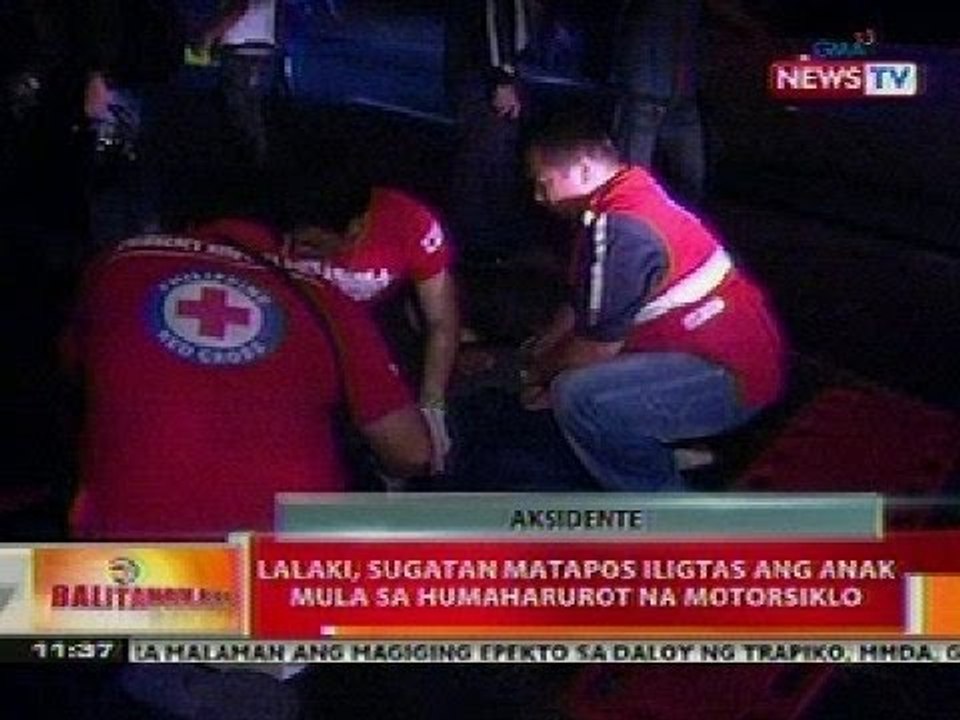 BT: Lalaki, sugatan nang iligtas ang anak sa humaharurot na motorsiklo sa QC