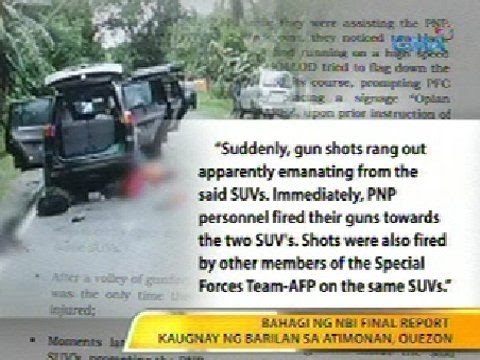 UB: Report ng NBI tungkol sa Atimonan shootout, inaasahang isusumite kay PNoy ngayong araw