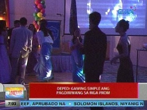 UB: DepEd: Gawing simple ang pagdiriwang ng mga Prom
