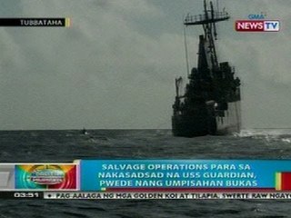 BP: Salvage plan para sa sumadsad na USS Guardian, aprubado na ng TMO