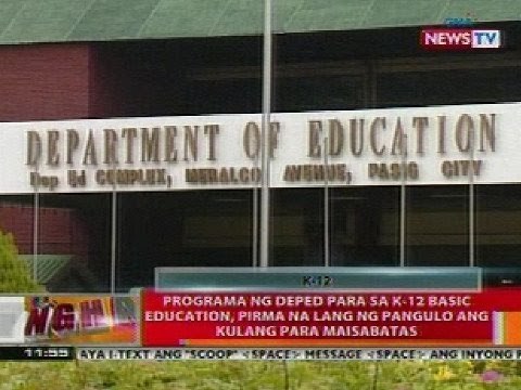 BT: Programa ng K-12 Basic Education, pirma nalang ni PNoy ang kulang para maisabatas