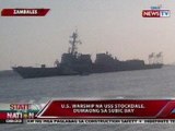 SONA: U.S. warship na USS Stockdale, dumaong sa Subic Bay