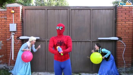Superhero Fun in Real Life w/ Spiderman & Frozen Elsa Anna Batman. Ep. 131