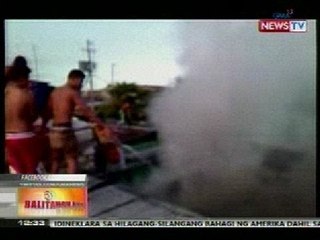 BT: Mga kapitbahay, nagtulong-tulong sa pag-apula ng nasusunog na bahay sa Bocaue, Bulacan
