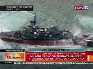 BT: Salvage plan ng US Navy sa USS Guardian, aprubado na ni PNoy