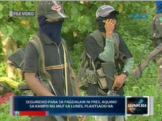 Seguridad para sa pagdalaw ni Pres. Aquino sa kampo ng MILF sa Lunes, plantsado na