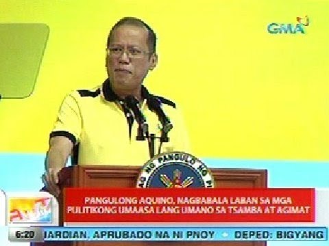 UB: PNoy, nagbabala vs mga pulitikong umaasa lang umano sa tsamba at agimat