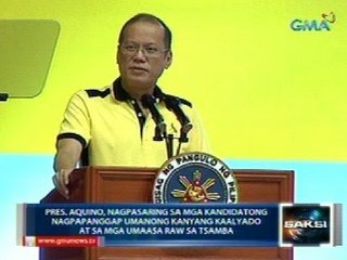 Mga nagpapanggap daw na kaalyado at umaasa sa tsamba at agimat, pinasaringan ni PNoy